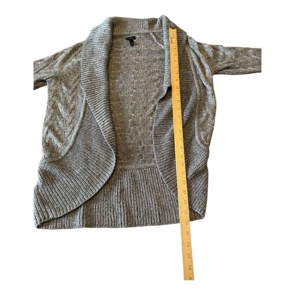 Soma Intimates Women's Gray Open Front Cable Knit Cardigan Sweater Size M - Picture 6 of 7